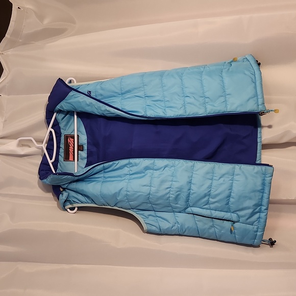 Aviva Hooded Vest Azure Blue Size Medium - Picture 2 of 6